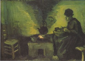 Sendero del Fuego del Hogar | Peasant Woman by the Hearth - Van Gogh